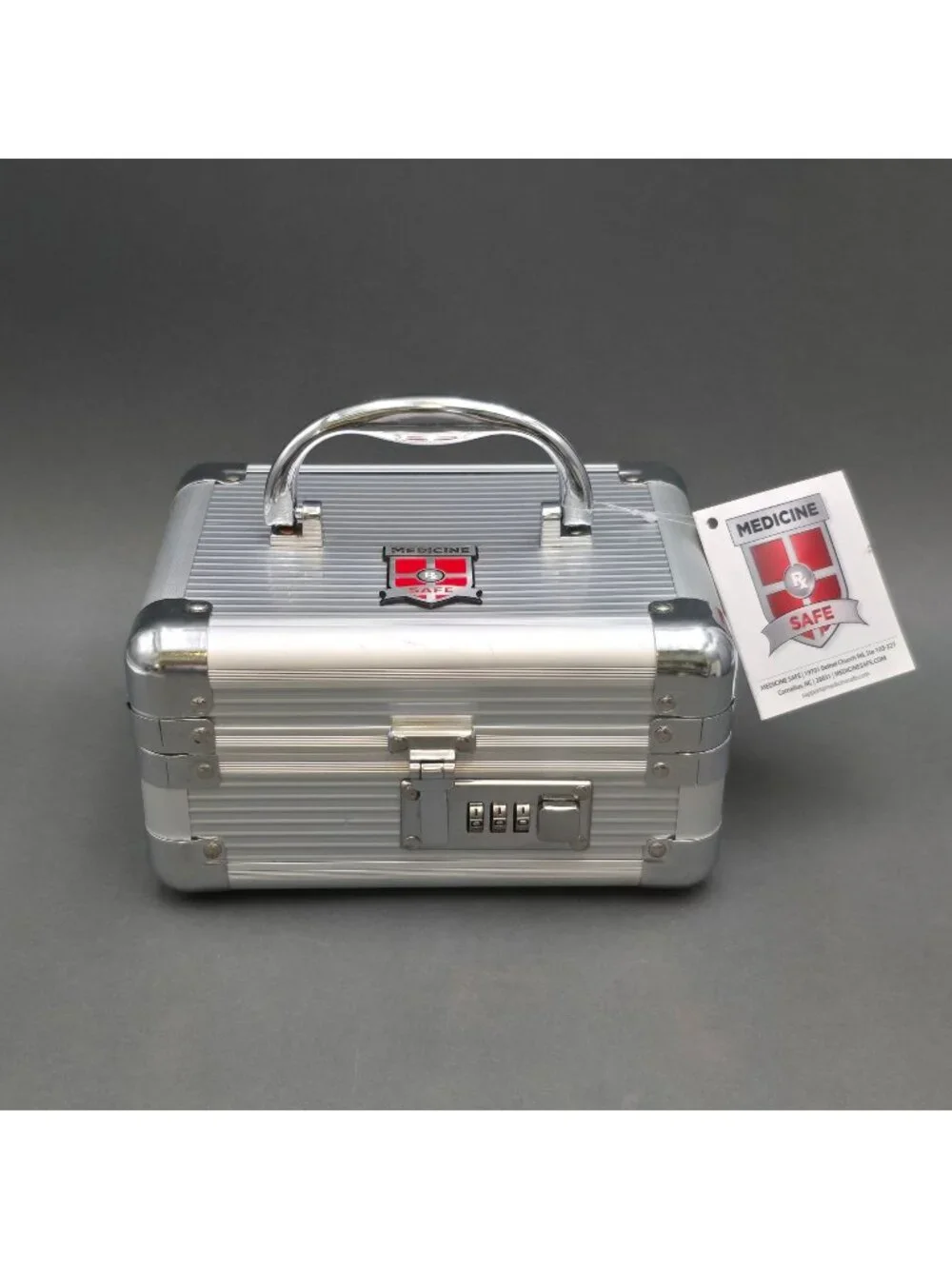 Medicine Safe Medication Carry Case Aluminum Lock Box 3 Digit Combo NWT